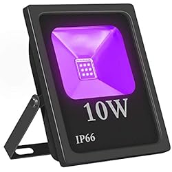 UV Led Luz de Inundación,Eleganted Impermeable IP66 Ultravioleta Blacklights Luces Negra 10W Lámpara Led para Fiesta Art Pintura Centro de exposiciones Pescar Acuario