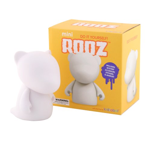 Munnyworld Mini Rooz 4-Inch White Edition - Kidrobot Blind Boxed (One Random Figure)