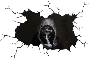 LSGGTIM Calcomanías de calavera de Halloween, calcomanía de calavera para coche, camión, ventana, parabrisas, puerta, maletero, pared