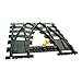 Produktbild 1 x Lego System Weiche Schiene neu-dunkel grau mit Steller Eisenbahn Zug RC Train eine Hälfte von Doppel Kreuzung 7996 2866 60128