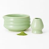 Seramik Chawan Matcha &Ccedil;ayı K&ouml;p&uuml;rtme Kasesi ve Whisk Matcha Tutucu mt216