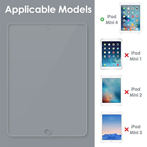 iPad mini 4 Schutzfolie, JETech Gehärtetem Glas Panzersglas Premium Folien Schutzfolie Displayschutz Screen Protector für Apple iPad mini 4 – 0900 - 2