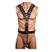 Produktbild SOFT-L Leder Herren Riemenbody Ganz Körper Harness Bodysuit Fetisch Einstellbar,PU Lederbody Eine Optimale Passform,Black