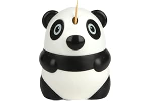JORZER Toothpick Dispenser Automatic Toothpick Holder Cocktail Stick Dispenser Toothpick Storage Box with Lid Panda Shape Kitchen Utensil Container