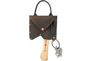 Juego de hachas de Trekking Bison 1879 - con Equipamiento útil (Acero al Fuego + Piedra de afilar Duo) para Viajar