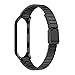 Produktbild Fcostume Ersatzarmband für Xiaomi Mi Band 4, Neues Edelstahl Armband + Metallgehäuse Ultradünnes Uhrenarmband für Xiaomi Mi Band 4 (Schwarz)