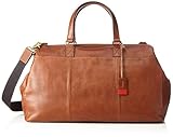 fossil cognac leather tote bag Henkel & verstell-und abnehmbarer Tragegurt