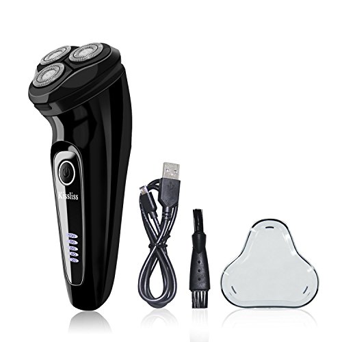 Kissliss USB Aufladen Nass- & Trockenrasierer Wasserdichter Rotationsrasierer Elektrischer Rasierer für Männer - 8