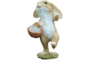 Gemmia Miniature Fairy Garden Rabbit Figurine- Joyful Go outing Rabbit