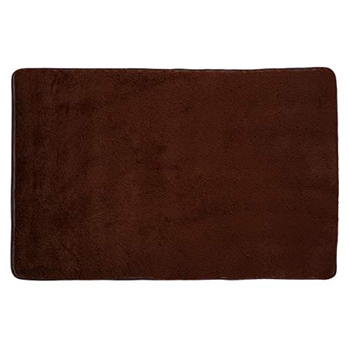 Preisvergleich Produktbild Bodenteppich Bodenmatten Teppichboden, weiche Polyesterfaser-Noppe-Raummatte Rutschfeste Wohnküche Gemütlicher Shaggy-Teppich, für Fußmatten, Duschmatte, Küchenmatte, Braun