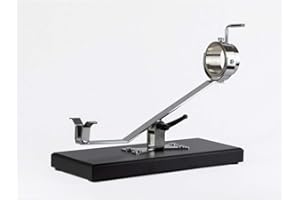 BRICOMIRAS JAMONERO BASCULANTE GIRATORIO CON BASE MADERA, SOPORTE JAMONERO IDEAL USO DOMÉSTICO Y PROFESIONAL, incluye sólo el jamonero (Negro solo)