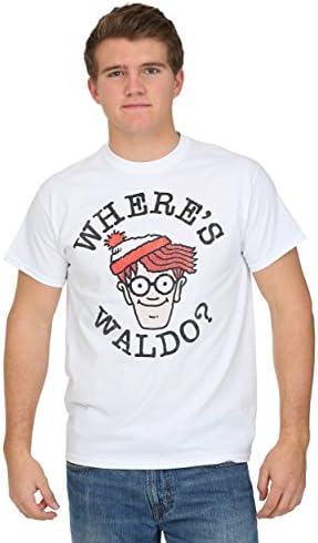 Freeze Mens Boys Where's Waldo Face Men's T-Shirt Medium