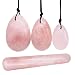 Produktbild Rosen Quarz Yoni Eier Yoni Egg in 3 Größe mit einem Massage Stock für Abreibung