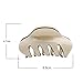 NALATI Korea Style Acrylic Hair Claw Ponytail Holder Solid Plain Hair Clip Barrettes Headpiece Hair Crab Clamp (Beige)
