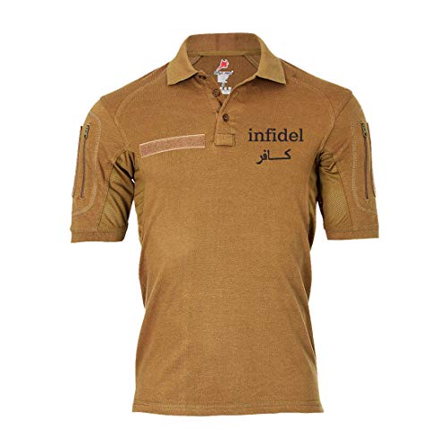 Copytec Tactical Polo Alfa - Infidel unglaeubiger Anti Terror unità Speciale Cultura Polo Camicia con # 18967 Cachi Large