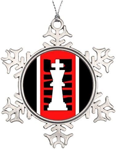 Ornaments Personalized Christmas Snowflake Ornaments Chess King White Customizable Christmas Trees Decoration