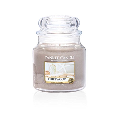 Preisvergleich Produktbild Yankee Candle Driftwood Glaskerze, braun, mittel