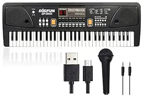 FunBlast Piano for Kids - Piano Keyboard for Kids, Piano, Piano Keyboard for Adults, Piano Keyboard, Piano Keyboard 61 Keys, Digital Piano, Digital Piano Keyboard, Musical Instrument for Kids, Piano, Piano with Mic (630A2)