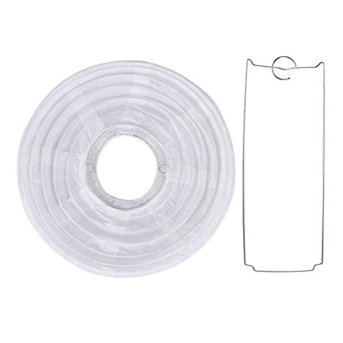Lukis Lampion Laternen Papierlaterne Lampenschirm Hochtzeit Party Dekoration Ballform Weiß 30cm - 4
