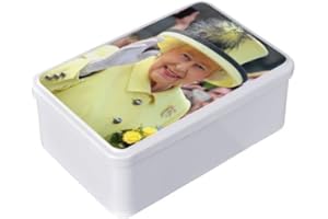 BONBONPRINT Boîte Personnalisée | Boîte à sucre | Reine d’Angleterre Elizabeth II | Famille Royale d’Angleterre (Un salut royal)