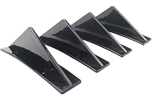UPOSAO 4 difusores de borde de ala inferior para parachoques trasero de coche, alerón antigolpes, kit de cubierta protectora de aleta de tiburón para parachoques trasero, accesorios modificados para la