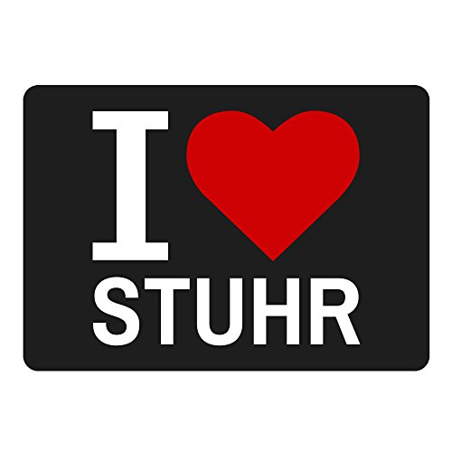 Preisvergleich Produktbild Mousepad Classic I Love Stuhr schwarz