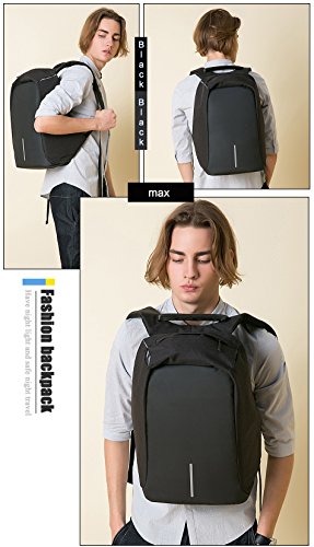 DOXUNGO Unisex USB Charging Port  44 11 26cm  Laptop Backpack College Backpack Briefcase Bag Backpack Business Bag  anti-theft   Schwarz 