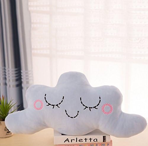 60cm, Short plush doll holding pillow toy (blue cloud)