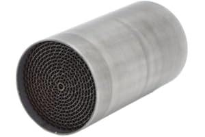 Catalizador de Tubo de Escape Aramox, Catalizador de Silenciador de Escape Medio Delantero de Hierro de Enlace Catalítico Universal para Motocicleta (53 * 100mm)