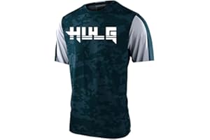 HULG Maillot De VTT pour Homme Manches Courtes Respirant Séchage Rapide,Cyclisme pour VTT Vélo De Route/Multisport/Fitness