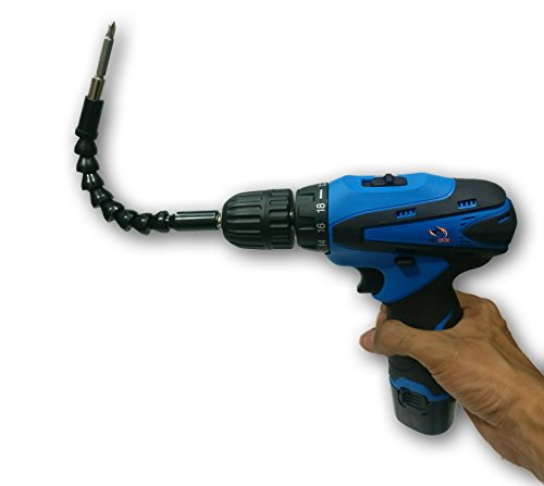Tools Centre Powerful 12V Li-Ion Cordless Screwdriver Machine with Free Flexible Shaft Screwdriver