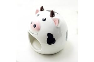 HYPEETY Small Animal Hideout Ceramic House Critter Bath House Cave Mini Hut Cage for Chinchilla Hamster (WHITE)