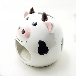 Small Animal Hideout Ceramic House Critter Bath House Cave Mini Hut Cage for Chinchilla Hamster (WHITE)