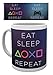 Produktbild empireposter Playstation - Eat Sleep Repeat - Keramik Tasse - Größe Ø8,5 H9,5cm
