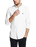 Timberland Men's LS Slim Rattle Rvr O White YD Casual Shirt