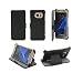 Produktbild Samsung Galaxy S7 (LTE / 4G) Hülle Schwarz Ultra Slim Tasche Leder Style Cover mit Stand - Zubehör Etui Galaxy S7 Dual SIM Flip Case Schutzhülle (PU Leder, Schwarz) - XEPTIO accessoires 2016