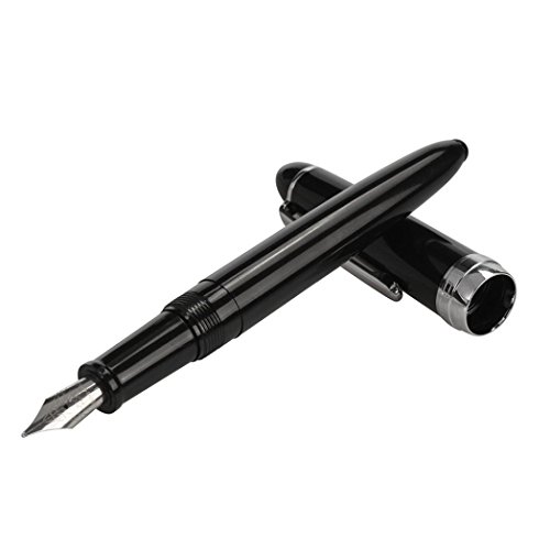 WalshK Mode Jinhao 992 Spirale Transparent Buntes Büro Fine Nib Füllfederhalter NEU für Office Students School (Schwarz)