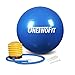 Produktbild OneTwoFit 85 cm Extra dicker Pezziball Sitzball Yoga Ball Anti-Rutsch & Aufplatz-Sicher Übungsbalance Ball mit Fußpumpe für Pilates Bauchmuskeltraining Fitness OT060