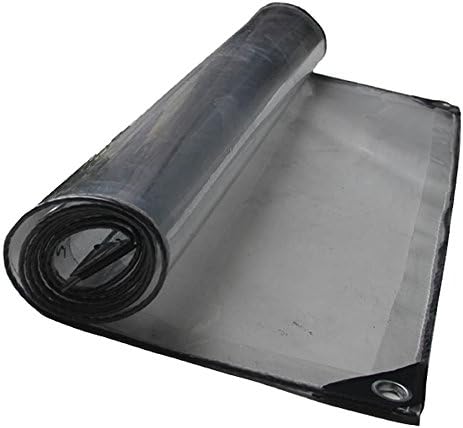 Tent Tarps MEIDUO Transparent tarpaulin Tarp Heavy Duty Tarpaulin cross laminated, Transparent, includes Eyelets/on UV Stability 3 sizes for outdoor (Color : Transparent, Size : 4×4m)
