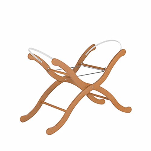 Luxury Solid Pine Folding Moses Basket Stand - Dark Antique