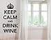 Produktbild Keep Calm & Drink Wine Aufkleber Vinyl Wand Aufkleber art home Sprüche beliebten 60 cm x 115 cm
