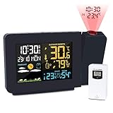 projektor uhrzeit 🎁Vertrauenswürdige After-Sales-Garantie: Wenn Sie Fragen zu Pre-Sales oder After-Sales haben, wenden Sie sich an uns. Wenn Sie mit dem Produkt nicht zufrieden sind, zögern Sie bitte nicht, uns zu kontaktieren.Hinweis: Nach dem Einschalten wird der bildschirm der Wetterstation vorübergehend ausgeschaltet, wenn nach dem Funksignal gesucht wird, um die Uhr neu zu kalibrieren. Der Außensensor ist spritzwassergeschützt, jedoch nicht wasserdicht. Am besten an einem gut geschützten Ort montieren.