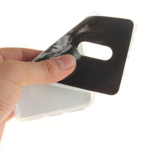 Cozy Hut Lederhülle / Ledertasche / Hülle / Case / Cover / Etui / Tasche Bunte Muster Weich TPU Handy Hülle für Xiaomi Hongmi Redmi Note 4 (5.5),Ultra Slim Dünn Silikon TPU Transparent für Xiaomi Hongmi Redmi Note 4 (5.5) Hülle , Premium Handy Tasche Schutz Hülle Case Cover Etui Strass Schutz schutzhülle Bumper Schale Silicone für Xiaomi Hongmi Redmi Note 4 (5.5) – Black Lion - 6