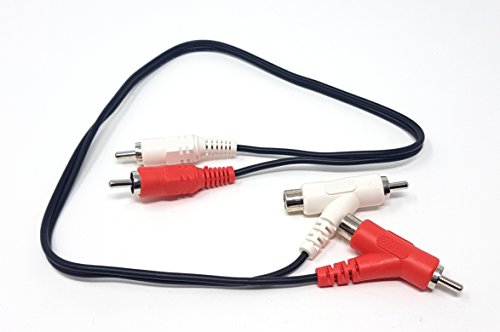 M (Core Largo 2 way apilable doble 2 x RCA a RCA fono a RCA Cable de audio conversor de plomo (disponible en 0,50 M, 1 m, 2 m, 3 m) 0,50 m
