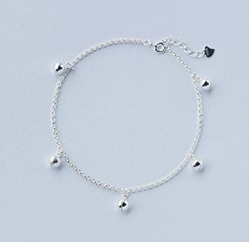 GYJUN Woman Sterling Silver Small Bell Lobster Clasp Anklet , one size