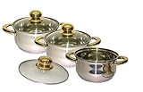 King Internaional Stainless Steel Serving Set of 3pcs (Golden Handle) RS.4499 (50.00% Off) - Amazon