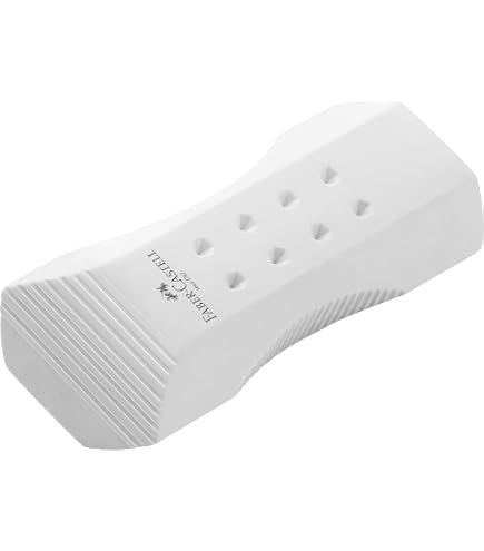 Goma De Borrar Faber-Castell KOSMO - Plástico Blanco, 1 Unidad - Sin PVC, Para Lápiz Y Dibujo
