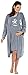 Zeta Ville Maternity - Women's Nursing Nightdress Robe Set Labour Hospital 126c (Graphite, UK 14)