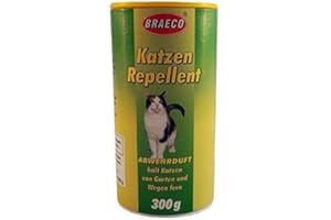 BRAECO 300g Katzen Repellent, Abwehrduft gegen Katzen, Katzenschreck hält Katzen von Gärten und Wegen fern
