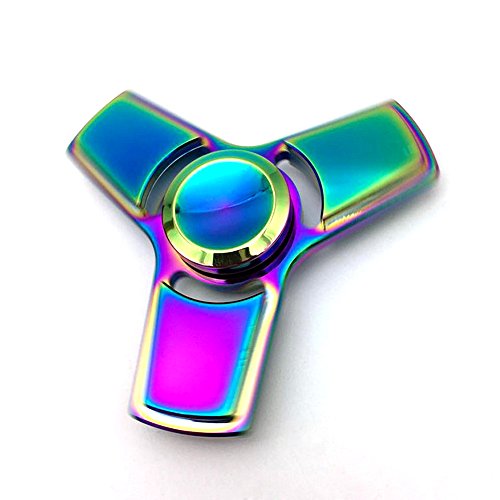 Sameiyi Finger Hand Spinner EDC Spinners R188 Aluminum Alloy Focus Toy Tri Fidget Stress Reducer Relieving ADD ADHD Autism Multicolor (Multicolor)